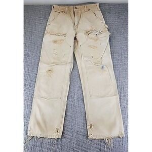 Vintage Carhartt Jeans 32x32 B01 BRN Double Knee Carpenter USA Made Union 90s
